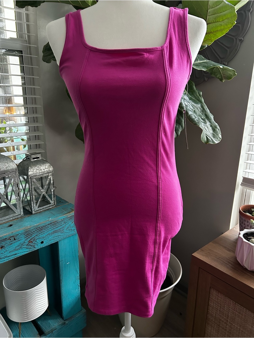 NWT wild fable bodycon midi dress pink size medium - Picture 7 of 8